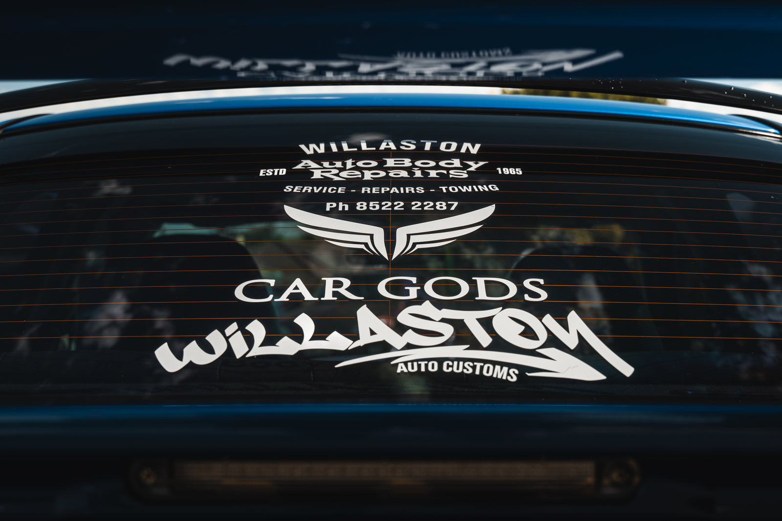 Willaston Auto Customs White Large Sticker