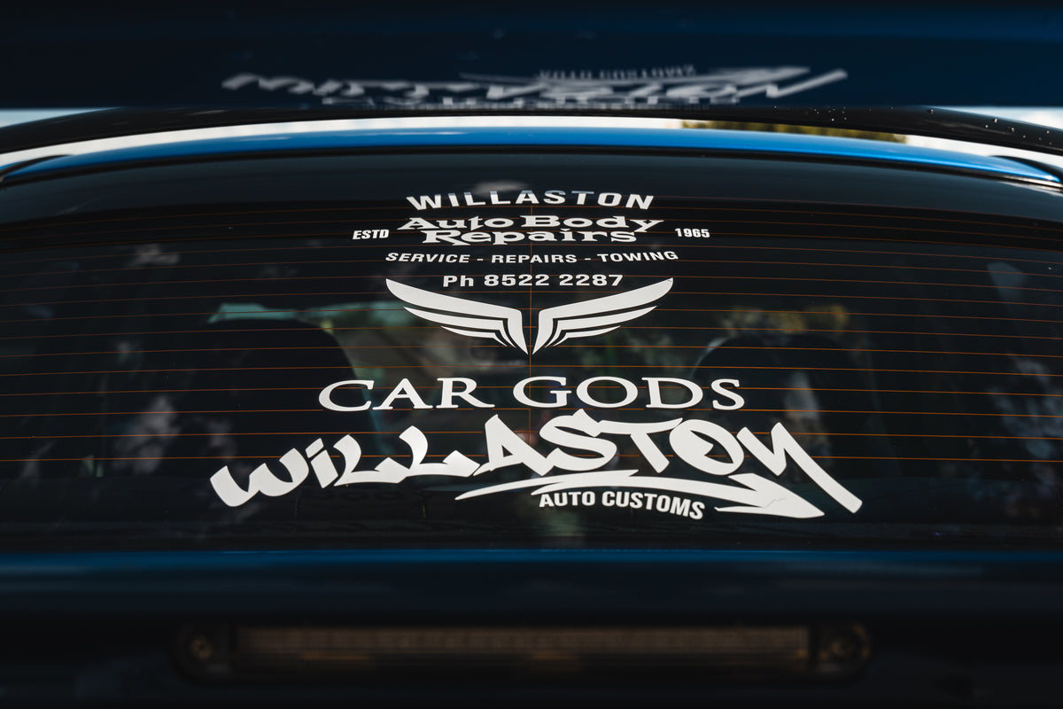 Willaston Auto Customs White Large Sticker