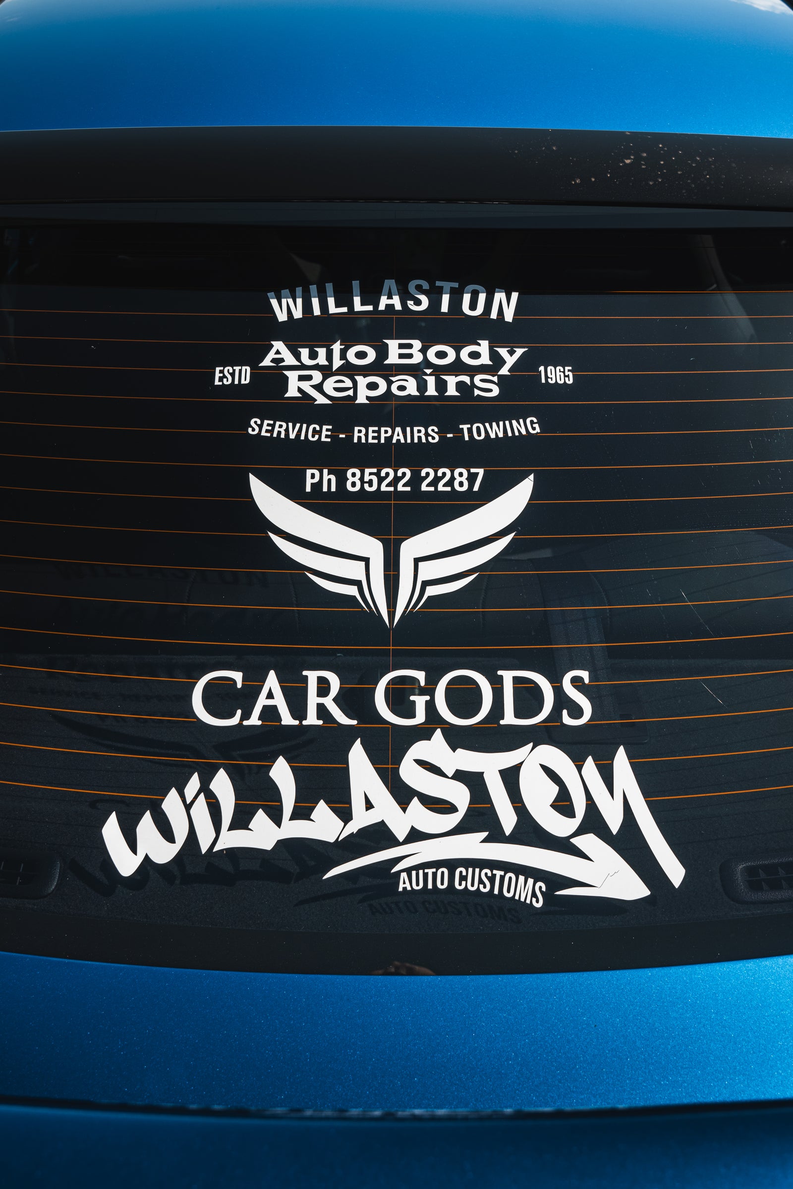 Willaston Auto Customs White Large Sticker