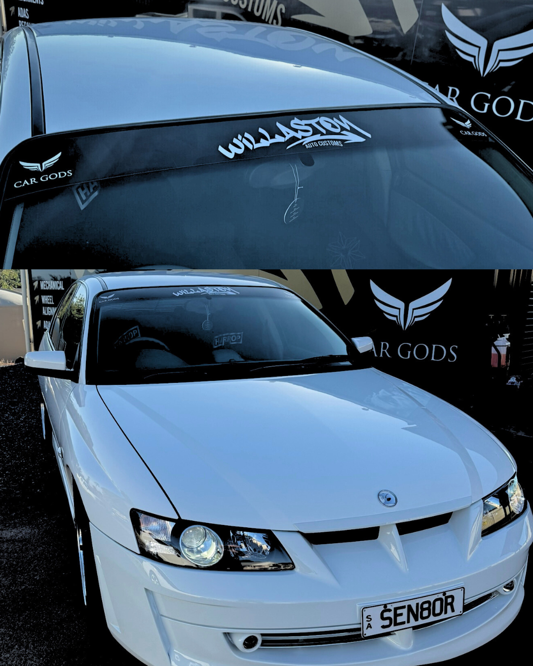 Willaston Auto Customs Window Banner